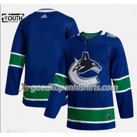 Vancouver Canucks Blank Adidas 2019-2020 Blauw Authentic Shirt - Kinderen